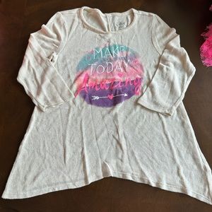 Justice Cream "Make Today Amazing"‎ Sparkle Sweater, Size 12